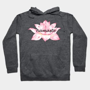 Namaste, pink Lotus Flower Hoodie